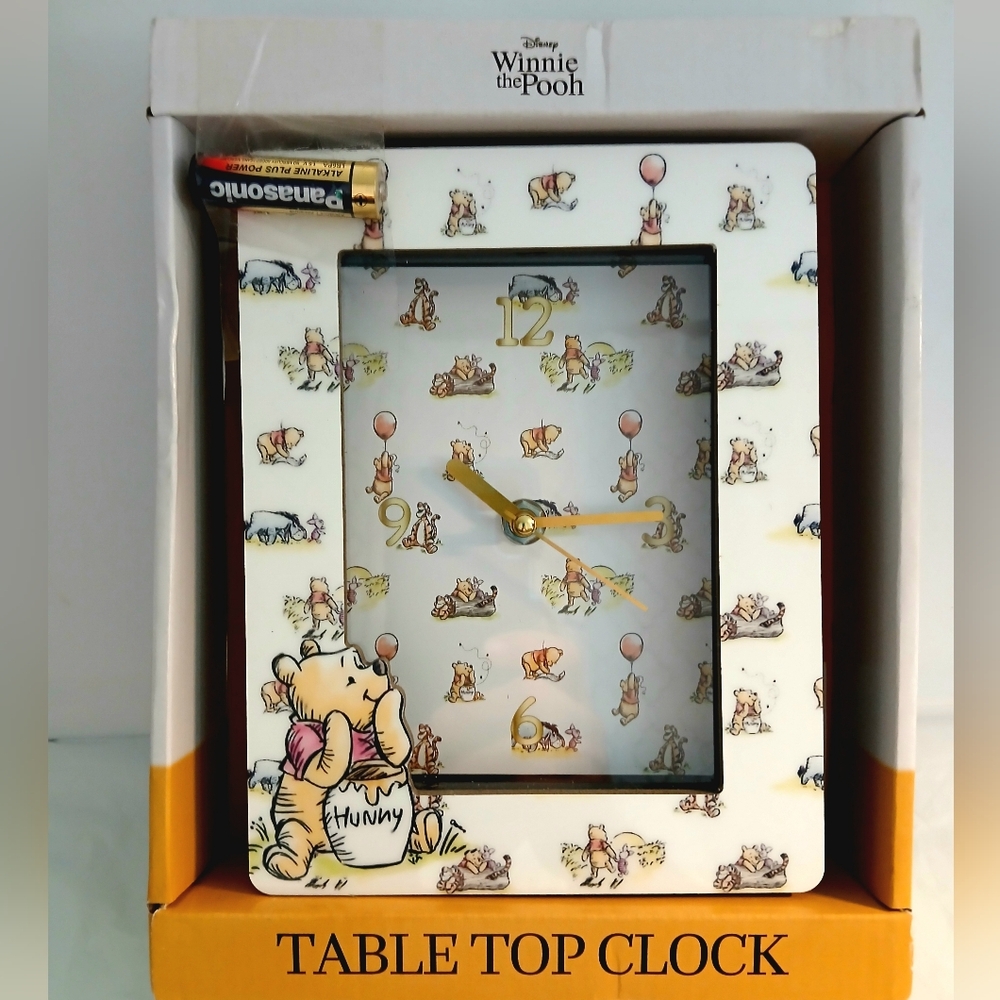 TABLE TOP CLOCK Disney Winnie the Pooh Analog Display WP2384BX BRAND-NEW w/tags